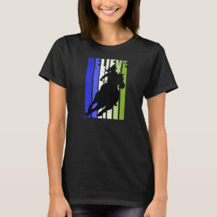 Vintage-Cowgirls Damen Mädchen Motivational Pferd T-Shirt
