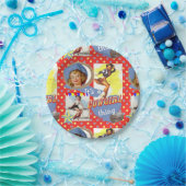 Vintage Cowgirls, die Western-Party Roping sind Pappteller (Party)