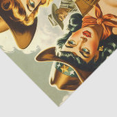 Vintage Cowgirls für Button Seidenpapier (Ausschnitt)