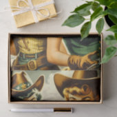 Vintage Cowgirls für Button Seidenpapier (Geschenk)