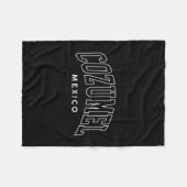 Vintage Cozumel Mexico Retro Throwback Preppy Wome Fleecedecke (Vorderseite (Horizontal))