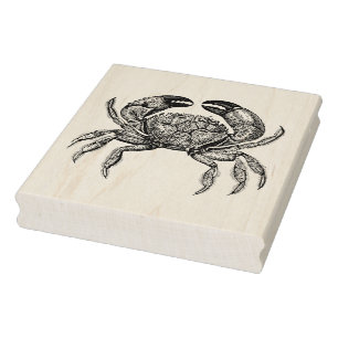 Vintage Crab #1 Zeichnung Gummistempel