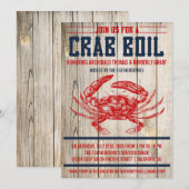 Vintage Crab Boil-Party Einladungen (Vorne/Hinten)