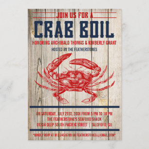 Vintage Crab Boil-Party Einladungen