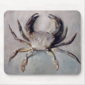 Vintage Crab-Malerei Mousepad (Vorne)