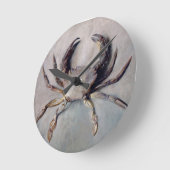 Vintage Crab-Malerei Runde Wanduhr (Winkel)