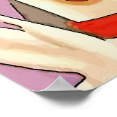 Vintage Crawfish Abstrakt Poster (Ecke)