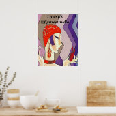 Vintage Crawfish Abstrakt Poster (Küche)