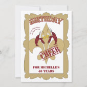 Vintage Crawfish Lilie Geburtstag Weiß Einladung (Rückseite)