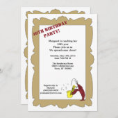 Vintage Crawfish Lilie Geburtstag Weiß Einladung (Vorne/Hinten)