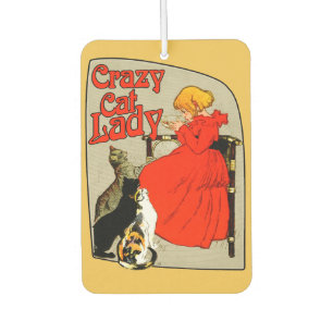 Vintage Crazy Cat Lady "Vintag Crazy Cat Lady" ca Autolufterfrischer