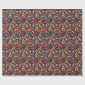 Vintage-Crazy-Patchwork-Quilt-Geschenkpapier Geschenkpapier (Flach)