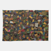 Vintage Crazy Quilt Geschirrtuch (Horizontal)