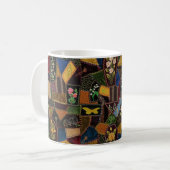 Vintage Crazy Quilt Kaffeetasse (Vorderseite Links)