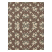 Vintage Cream Roses on Mocha Brown Pattern Tischdecke (Vorderseite)