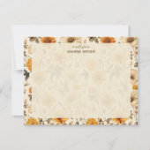 Vintage-Cream-Wildflower-Schreibwarennote Karte (Vorderseite)