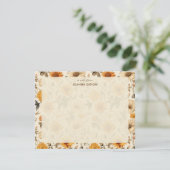 Vintage-Cream-Wildflower-Schreibwarennote Karte (Stehend Vorderseite)