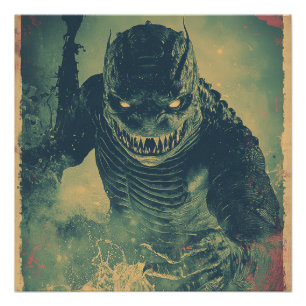 Vintage Creature aus der schwarzen Lagune Poster