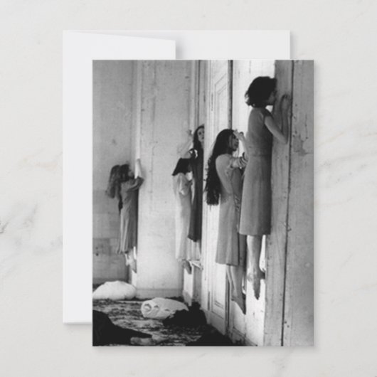 Vintage Creepie besessen Frauen Postkarte (Vorderseite)