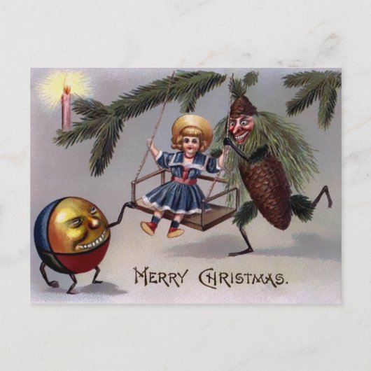 Vintage Creepie Viktorianisch Postkarte (Vorderseite)