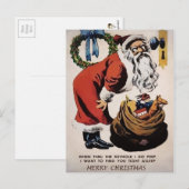 Vintage Creepie Weihnachts-Weihnachtskarte Postkarte (Vorne/Hinten)