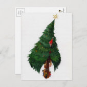 Vintage Creepie Weihnachtsbaum Postkarte (Vorne/Hinten)