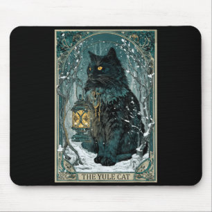 Vintage Creepmas Die Yule-Katze Tarotkarte Dunkle Mousepad
