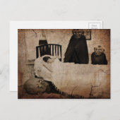 Vintage Creepy Boogeyman Postkarte (Vorne/Hinten)