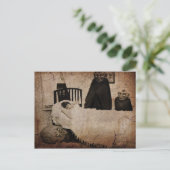 Vintage Creepy Boogeyman Postkarte (Stehend Vorderseite)