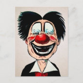 Vintage Creepy Clown Postkarte (Vorderseite)