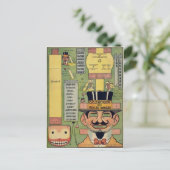 Vintage Creepy Cutout Postkarte (Stehend Vorderseite)