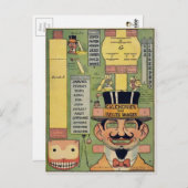 Vintage Creepy Cutout Postkarte (Vorne/Hinten)