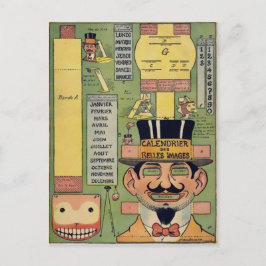 Vintage Creepy Cutout Postkarte