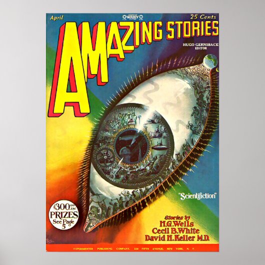 Vintage Creepy Future-Science Fiction Poster (Vorne)