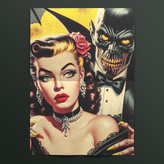 Vintage Creepy Girl Seidenpapier