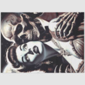 Vintage Creepy-Horror-Frau Seidenpapier (Vorderseite)