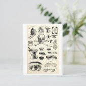 Vintage Creepy Illustration Postkarte (Stehend Vorderseite)