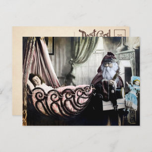 Vintage Creepy Santa Foto Postkarte