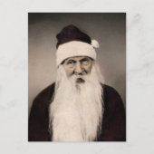 Vintage Creepy Santa Foto Postkarte (Vorderseite)