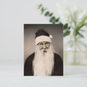 Vintage Creepy Santa Foto Postkarte (Stehend Vorderseite)