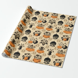Vintage Creepy Touch Halloween Geschenkpapier