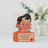 Vintage Creepy Valentine Postkarte (Stehend Vorderseite)