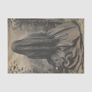 Vintage Creepy Veiled Woman Decoupage Seidenpapier