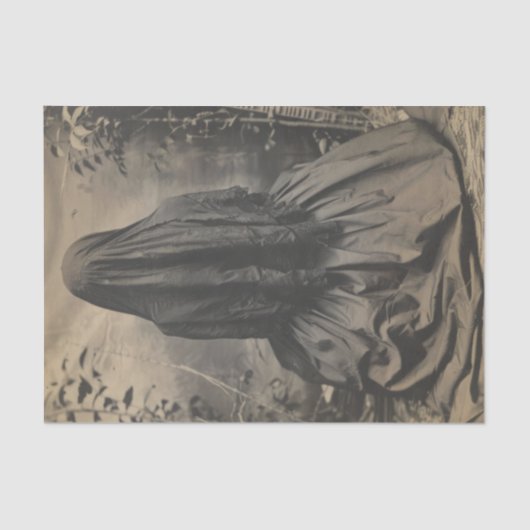 Vintage Creepy Veiled Woman Decoupage Seidenpapier (Vorderseite)