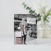 Vintage Creepy Weihnachten Postkarte (Stehend Vorderseite)