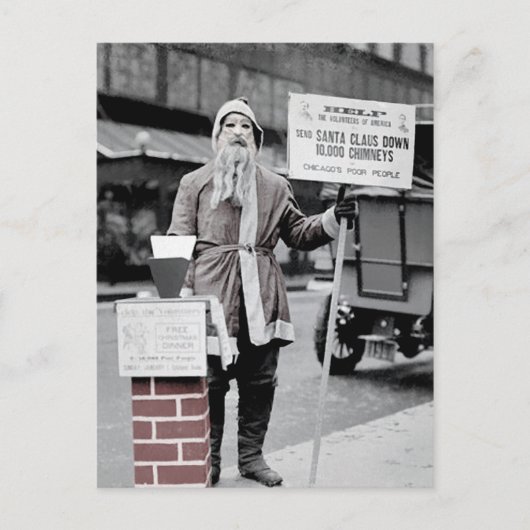 Vintage Creepy Weihnachten Postkarte (Vorderseite)