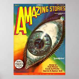 Vintage Creepy zukünftige Science Fiction Poster