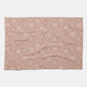 Vintage Creme Florals - Elegante Romantik Geschirrtuch (Horizontal)