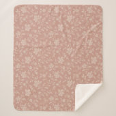 Vintage Creme Florals - Elegante Romantik Sherpadecke (Vorderseite)