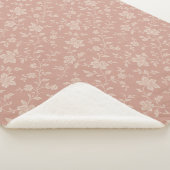 Vintage Creme Florals - Elegante Romantik Sherpadecke (3/4)